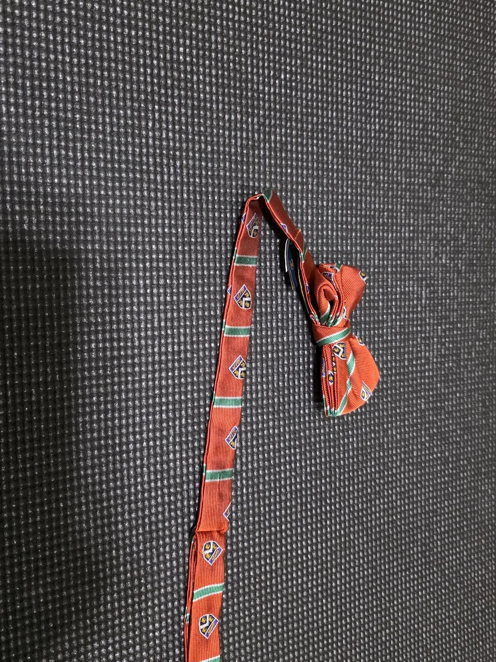 Polo by Ralph Lauren Red Kids Tie with Green Stripes and Navy Tag